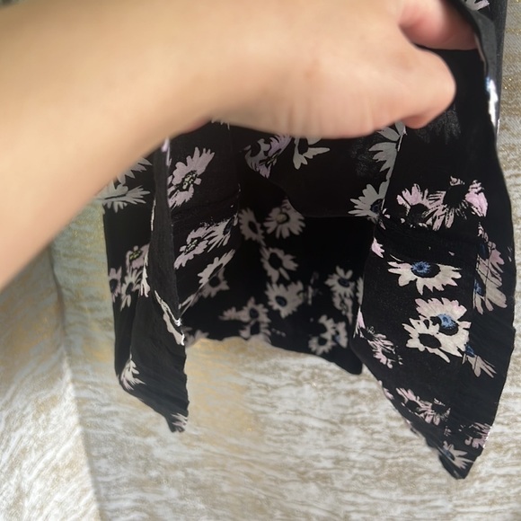 American Eagle Outfitters Black Floral Tunic Mini Dress Size XL - Picture 8 of 13